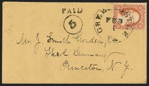 Sale 1242, Lot 200, Three-Cent: Covers and Fancy Cancels