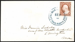 Sale 1242, Lot 208, Three-Cent: Railroads and Waterways