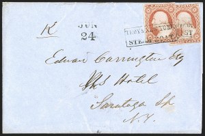 Sale 1242, Lot 215, Three-Cent: Railroads and Waterways