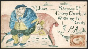 Sale 1242, Lot 217, Three-Cent: Illustrated Designs