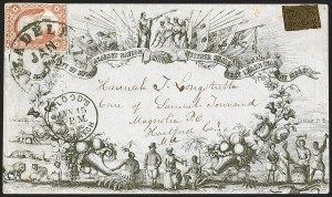 Sale 1242, Lot 219, Three-Cent: Illustrated Designs