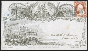 Sale 1242, Lot 220, Three-Cent: Illustrated Designs