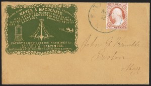 Sale 1242, Lot 224, Three-Cent: Illustrated Designs