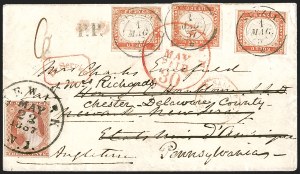 Sale 1242, Lot 266, Three-Cent: Foreign Mails