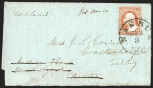 Sale 1242, Lot 268, Three-Cent: Foreign Mails
