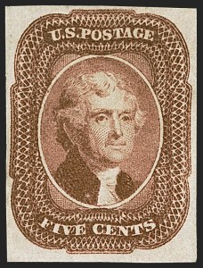 Sale 1242, Lot 275, Five-Cent: Off-Cover (Scott 12)