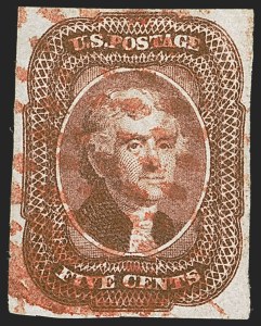 Sale 1242, Lot 282, Five-Cent: Off-Cover (Scott 12)