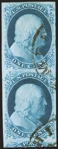 Sale 1242, Lot 29, One-Cent: Plate One Early, cont. (Scott 7-8A)