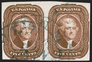 Sale 1242, Lot 292, Five-Cent: Off-Cover (Scott 12)