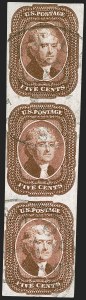 Sale 1242, Lot 295, Five-Cent: Off-Cover (Scott 12)