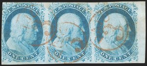 Sale 1242, Lot 30, One-Cent: Plate One Early, cont. (Scott 7-8A)