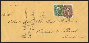 Sale 1242, Lot 301, Five-Cent: EDU and Domestic Covers (Scott 12)