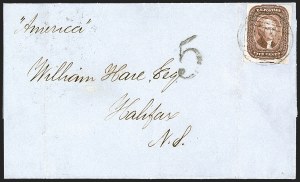Sale 1242, Lot 305, Five-Cent: Foreign Mails (Scott 12)