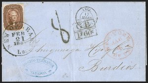 Sale 1242, Lot 309, Five-Cent: Foreign Mails (Scott 12)
