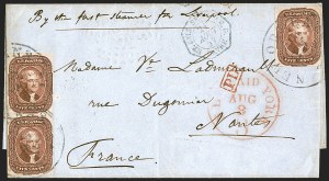 Sale 1242, Lot 312, Five-Cent: Foreign Mails (Scott 12)