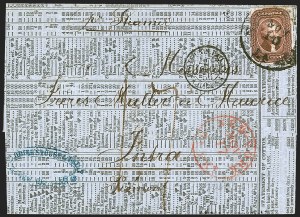 Sale 1242, Lot 317, Five-Cent: Foreign Mails (Scott 12)