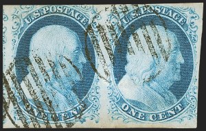 Sale 1242, Lot 32, One-Cent: Plate One Early, cont. (Scott 7-8A)