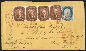 Sale 1242, Lot 322, Five-Cent: Foreign Mails (Scott 12)