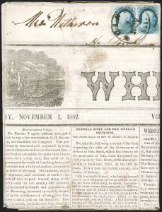 Sale 1242, Lot 33, One-Cent: Plate One Early, cont. (Scott 7-8A)