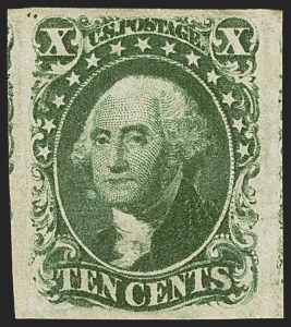 Sale 1242, Lot 338, Ten-Cent: Type II, Off-Cover (Scott 14)
