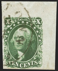 Sale 1242, Lot 342, Ten-Cent: Type II, Off-Cover (Scott 14)