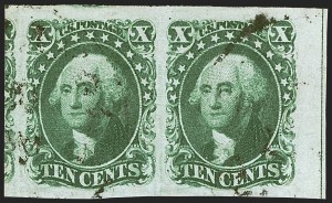 Sale 1242, Lot 347, Ten-Cent: Type II, Off-Cover (Scott 14)