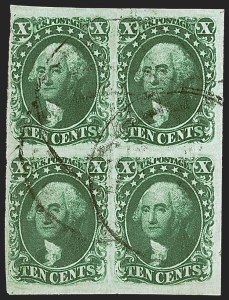 Sale 1242, Lot 350, Ten-Cent: Type II, Off-Cover (Scott 14)