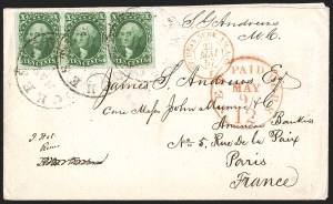 Sale 1242, Lot 357, Ten-Cent: Type II, Covers (Scott 14)