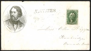 Sale 1242, Lot 372, Ten-Cent: Type III, Covers (Scott 15)