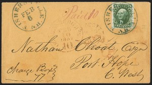 Sale 1242, Lot 373, Ten-Cent: Type III, Covers (Scott 15)