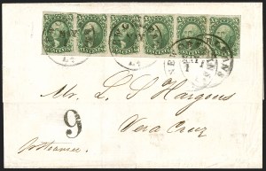 Sale 1242, Lot 374, Ten-Cent: Type III, Covers (Scott 15)