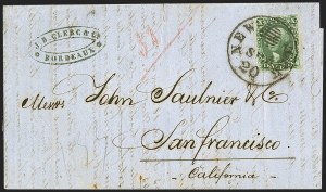 Sale 1242, Lot 376, Ten-Cent: Type III, Covers (Scott 15)