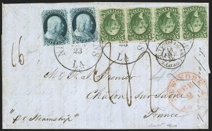Sale 1242, Lot 377, Ten-Cent: Type III, Covers (Scott 15)