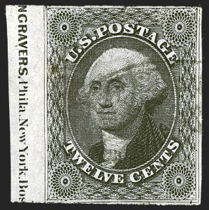 Sale 1242, Lot 393, Twelve-Cent: Off-Cover (Scott 17)