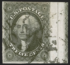 Sale 1242, Lot 398, Twelve-Cent: Off-Cover (Scott 17)