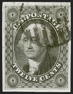 Sale 1242, Lot 404, Twelve-Cent: Off-Cover (Scott 17)