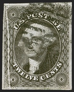 Sale 1242, Lot 408, Twelve-Cent: Off-Cover (Scott 17)