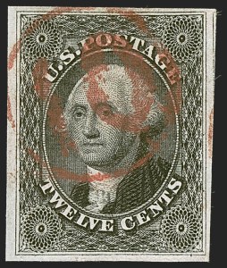 Sale 1242, Lot 409, Twelve-Cent: Off-Cover (Scott 17)