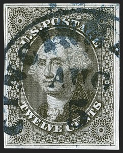 Sale 1242, Lot 412, Twelve-Cent: Off-Cover (Scott 17)