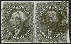 Sale 1242, Lot 416, Twelve-Cent: Off-Cover (Scott 17)