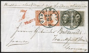 Sale 1242, Lot 450, Twelve-Cent: Foreign Mails (Scott 17)