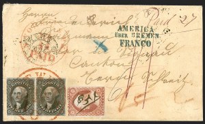 Sale 1242, Lot 452, Twelve-Cent: Foreign Mails (Scott 17)
