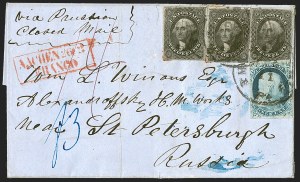 Sale 1242, Lot 454, Twelve-Cent: Foreign Mails (Scott 17)