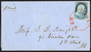 Sale 1242, Lot 59, One-Cent: Plate One Late (Scott 7, 9)