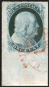 Sale 1242, Lot 85, One-Cent: Plate Two (Scott 7, 8), 1c Blue, Type III, Position 99R2 (8) Sale 1242, Lot 85, One-Cent: Plate Two (Scott 7, 8)