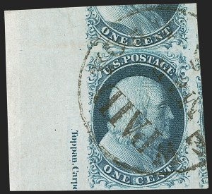 Sale 1242, Lot 94, One-Cent: Plate Three (Scott 7)