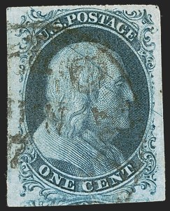 Sale 1242, Lot 97, One-Cent: Plate Three (Scott 7)