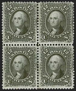 Sale 1244, Lot 162, 1867-68 Grilled Issue (Scott 79-101)
