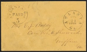 Sale 1244, Lot 521, Confederate States, Postmasters' Provisionals