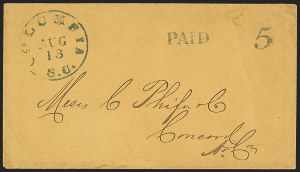 Sale 1244, Lot 528, Confederate States, Postmasters' Provisionals